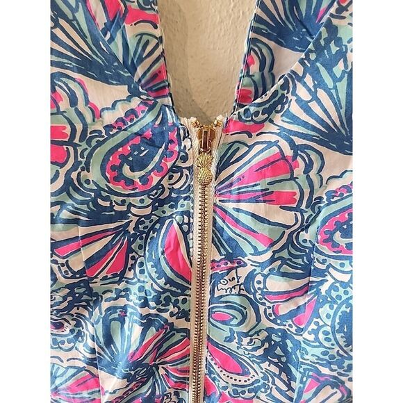 Lilly Pulitzer 20th Anniversary Collection Sleeveless Dress Size 2 Pink Blue - Picture 4 of 5